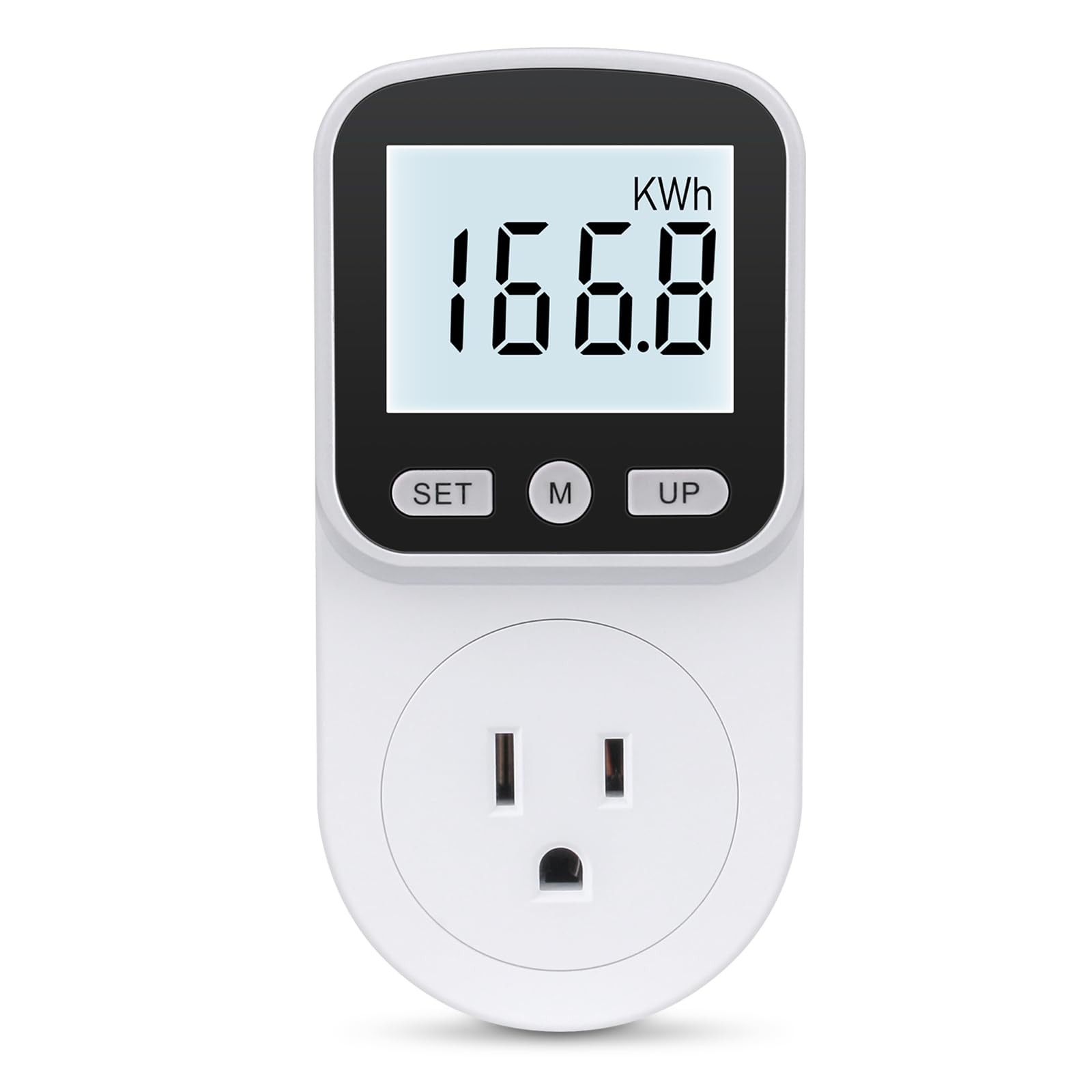 Upgraded Watt Meter Power Plug Home Energy Monitor 1 Pack, Grey