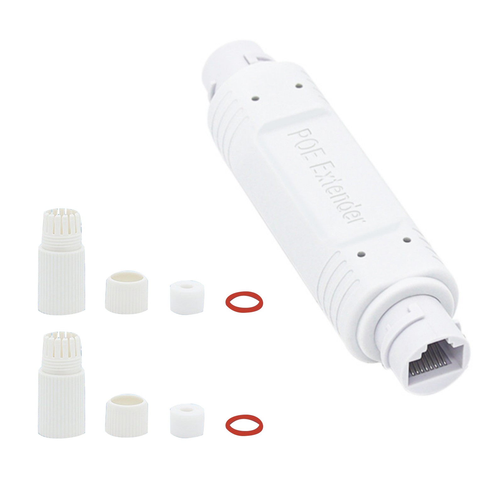 100mbps POE Repeater W/2set Waterproof Accessories Support IEEE802.3af/at RJ45