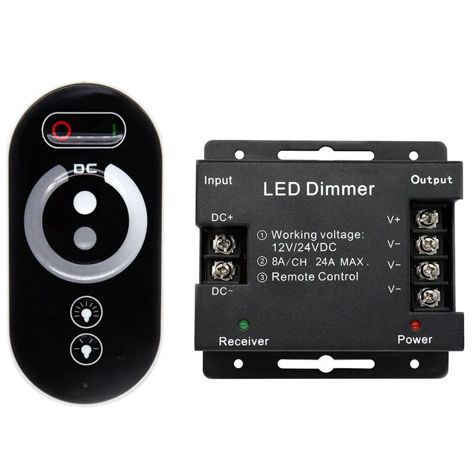 DC12-24V 12A 18A LED Strip Light RF Touch Remote Controller Dimmer for 3528 5050