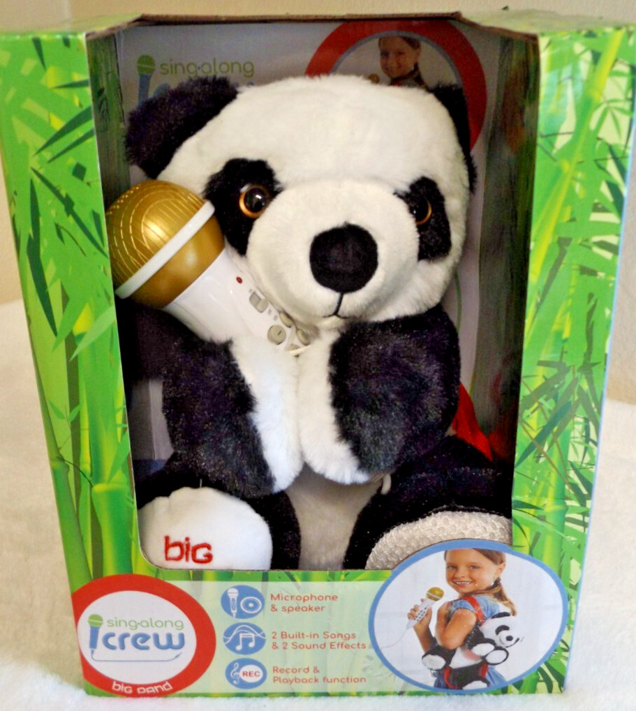 KAREOKE Sing Along Crew Singing Panda/ Wired Microphone/backpack
