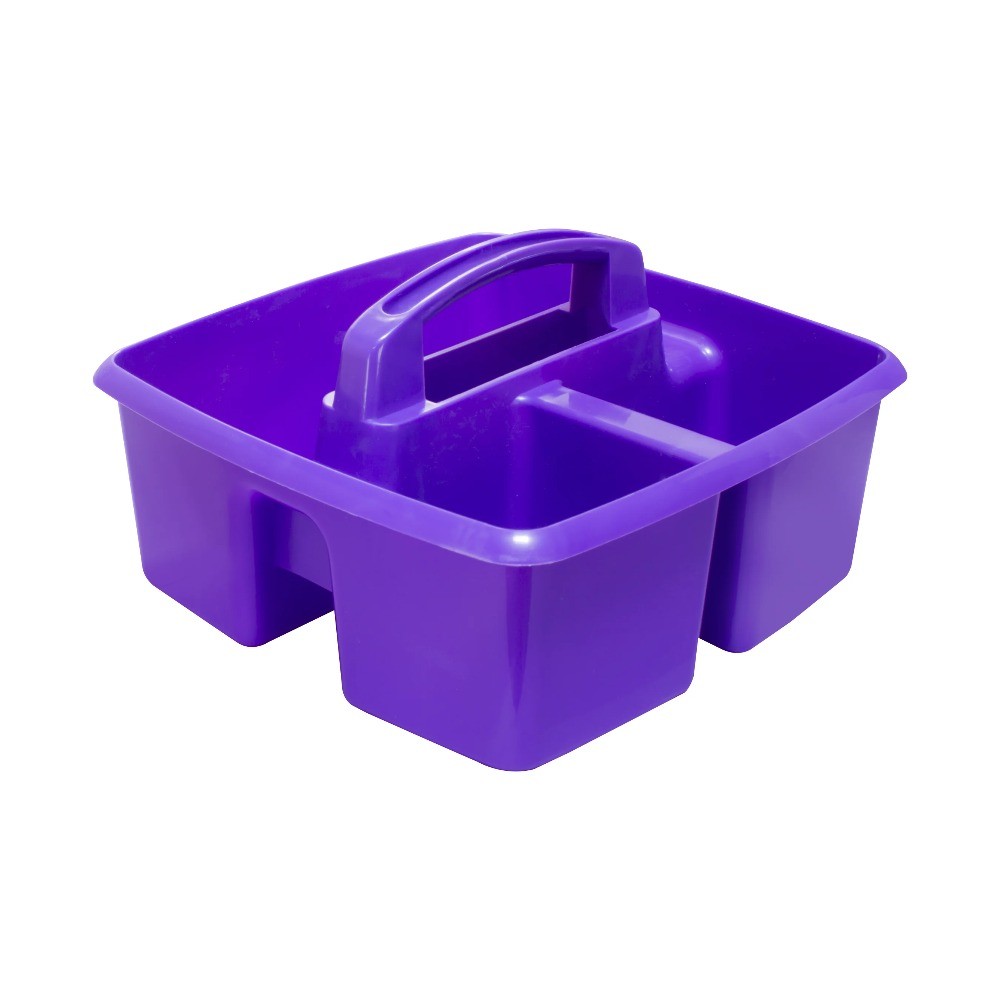 Storex Plastic Desktop Organizer Caddy with Handle, Assorted, Set of 5