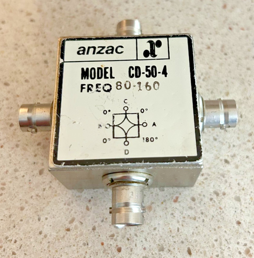 ANZAC CD-50-4  Quadature Hybrid Junction, 180 degree  80-160 MHz  BNC