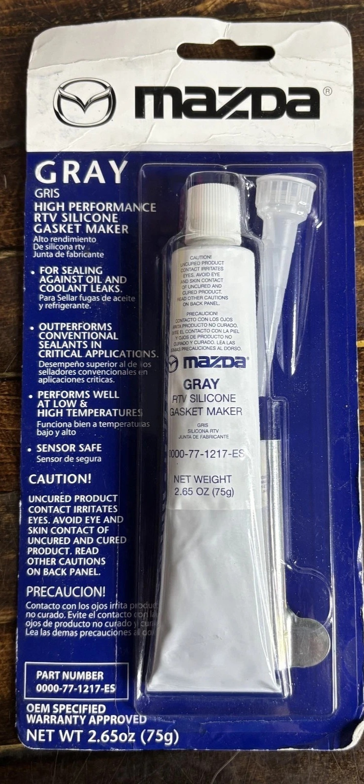 (2 Tubes) Mazda Gray High Performance RTV Silicone Gasket Maker 2.65oz OEM