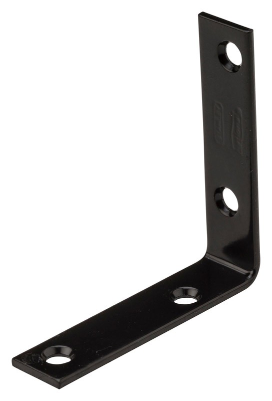 National Hardware N266-483 Black Powder Coat Steel Inside Corner Brace 3x3/4 in.