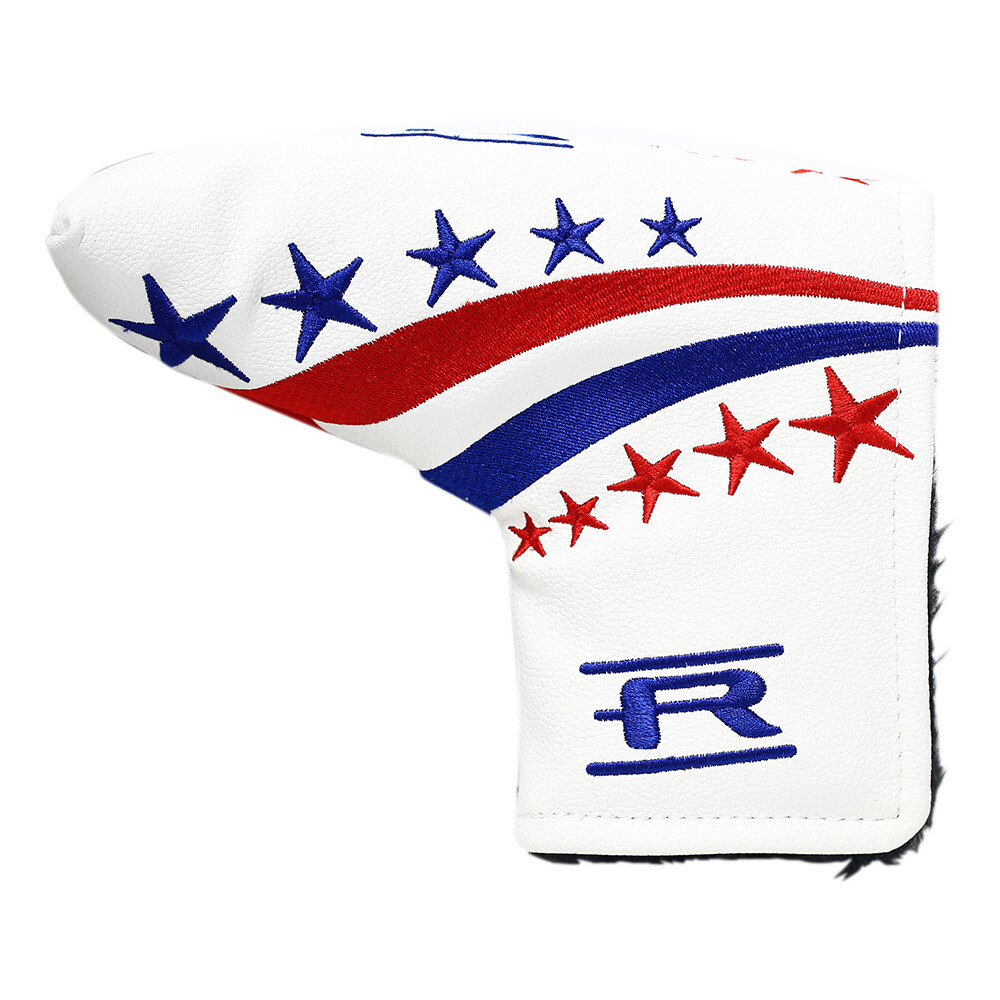 Rife Golf Retro Putter L Shape Blade Style (Red White Blue) Vintage Headcover