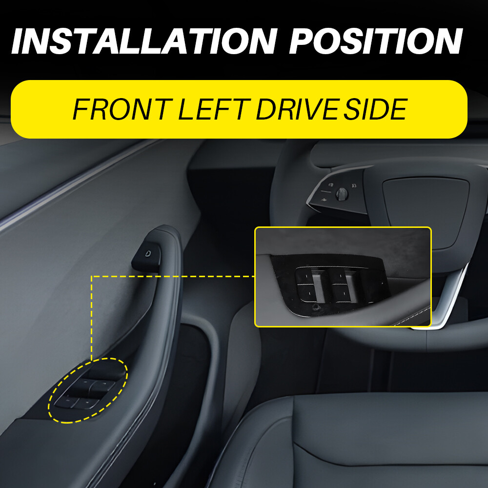 Driver Front Left Door Window Switch For 2017-20 Tesla Model 3 M3 1081037-01-D