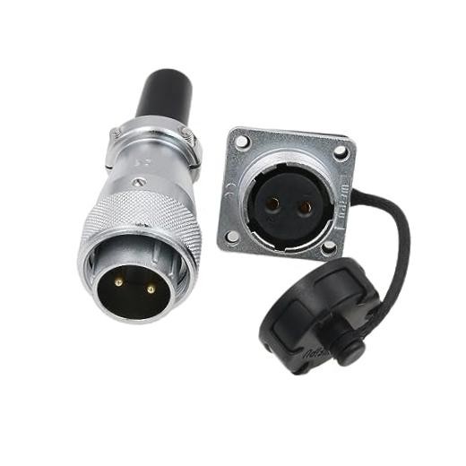 WS20 2 Pin Plug Socket Aviation Circular Power Electrical Connector 2 pin 25A