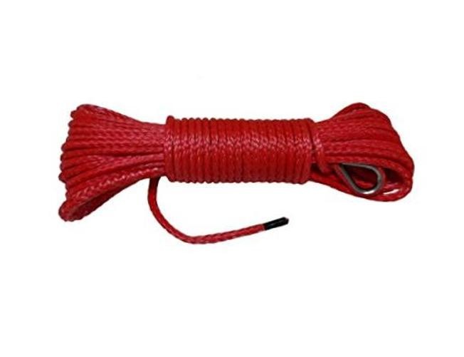 QIQU Cuerda de cabrestante de 0.157 in x 50 pies, cuerda de remolque sintética