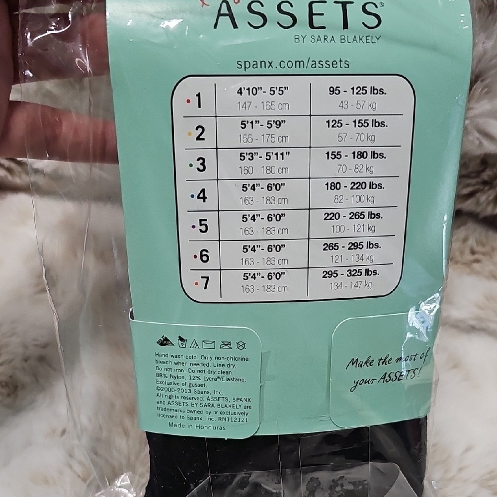 SPANX Black Textured Shaping Tights Size 1