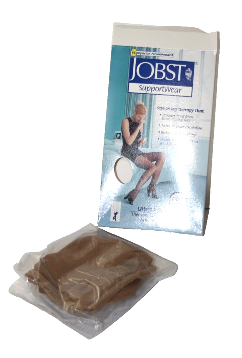 JOBST SupportWear Knee High Sun Bronze Shoe Sz 9.5-11 Mild Compression New
