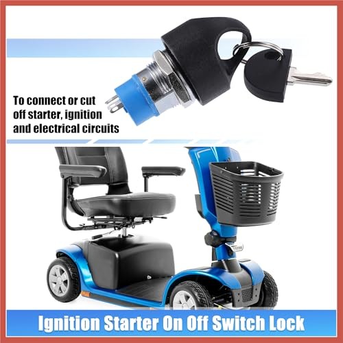1 Set Ignition Starter on Off Switch Lock W/ 4Keys Mobility Scooter Key