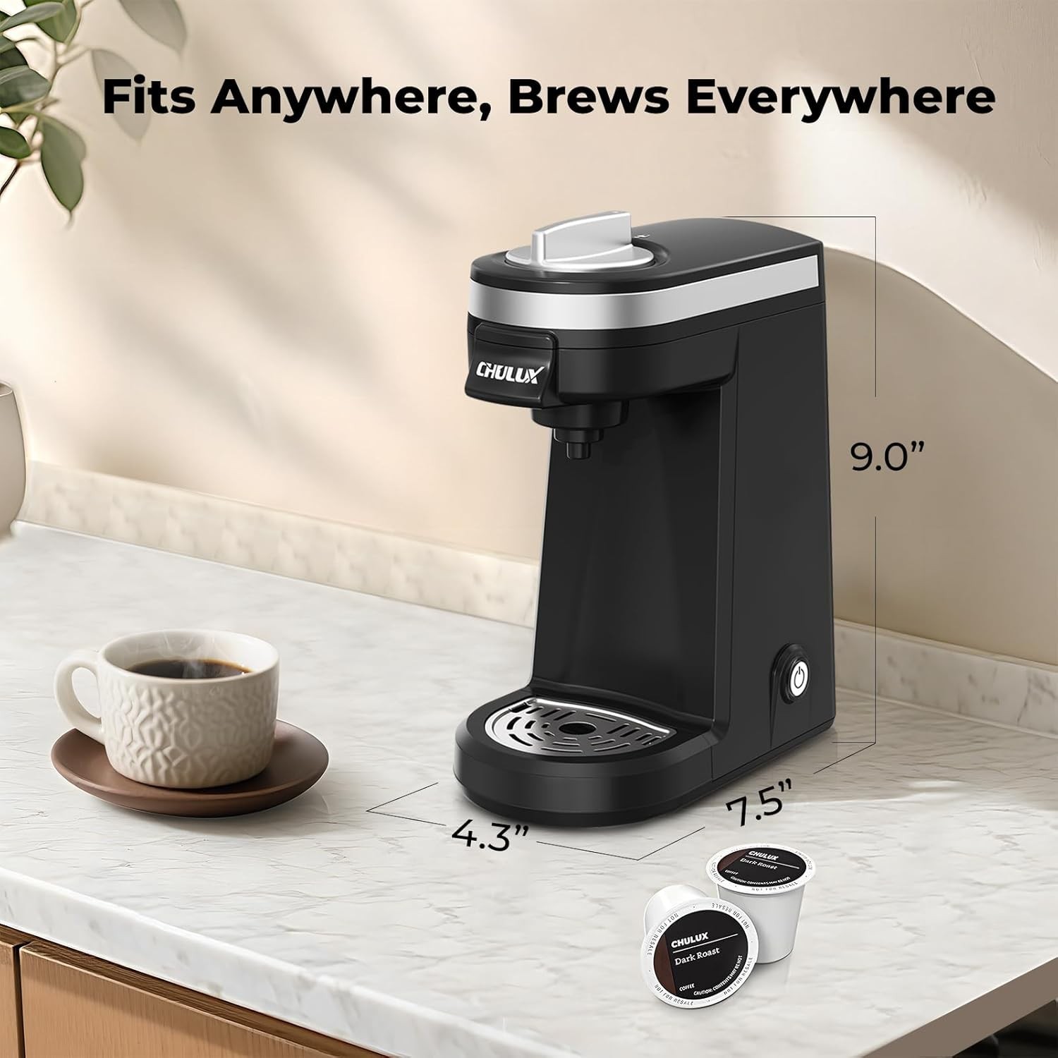 Single Serve Coffee Maker for K Capsule, Mini Single One Cup Coffee Machine, ...