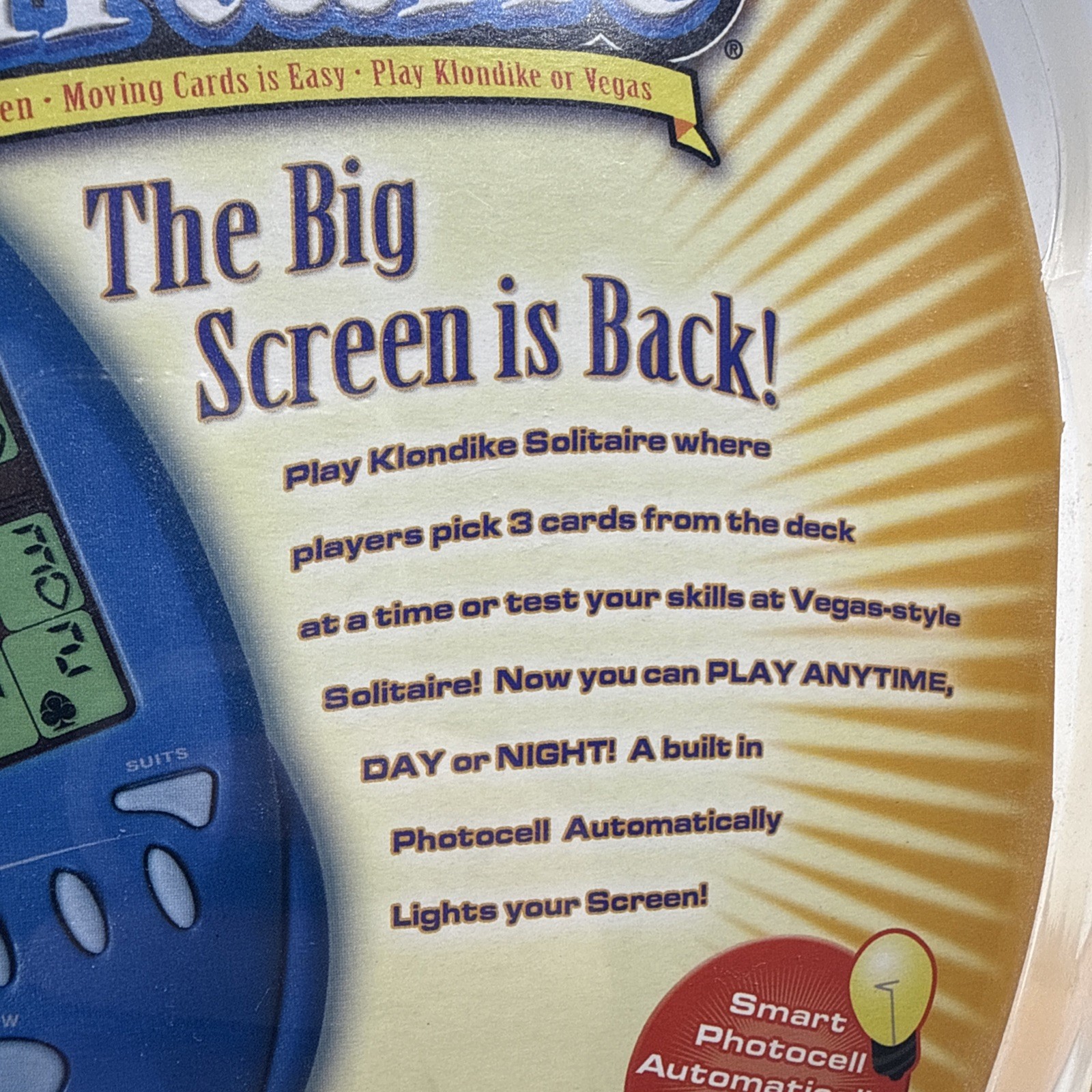 Radica Big Screen Solitaire Handheld Electronic Game – New in Box 75009