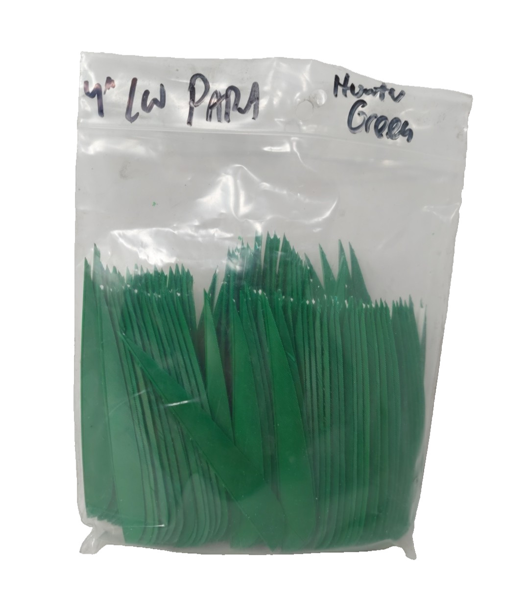 100pk Archery Arrow Feathers 4" Left Wing: Parabolic Hunter Forest Green