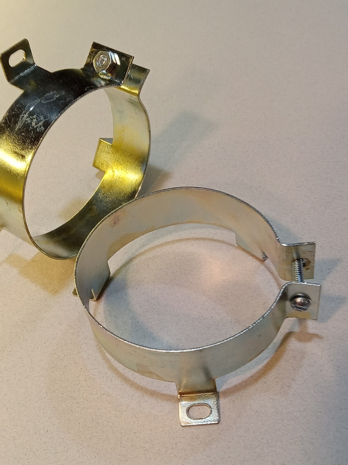 Set of 2 Capacitor Mounting Clamp Bracket Clip Durable 65mm / 2.5" Diameter NOS.