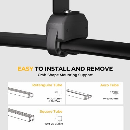 Solar Panel for Cars with Cross Bars, Roof Rack Clamps Fits Crab Mounting Kit