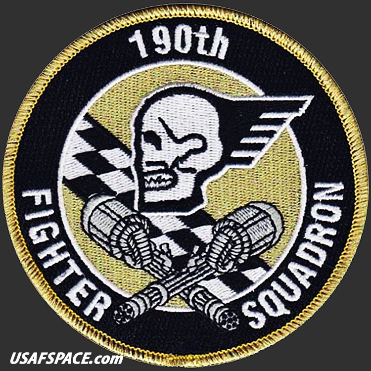USAF 190TH FIGHTER SQ -A-10A Thunderbolt II-Gowen Field ANGB- ORIGINAL VEL PATCH