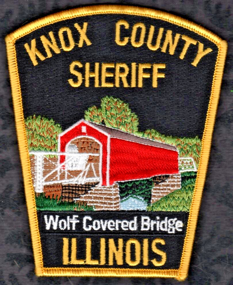 Knox County Illinois Sheriff Shoulder Patch == " Wolf Covered Bridge"