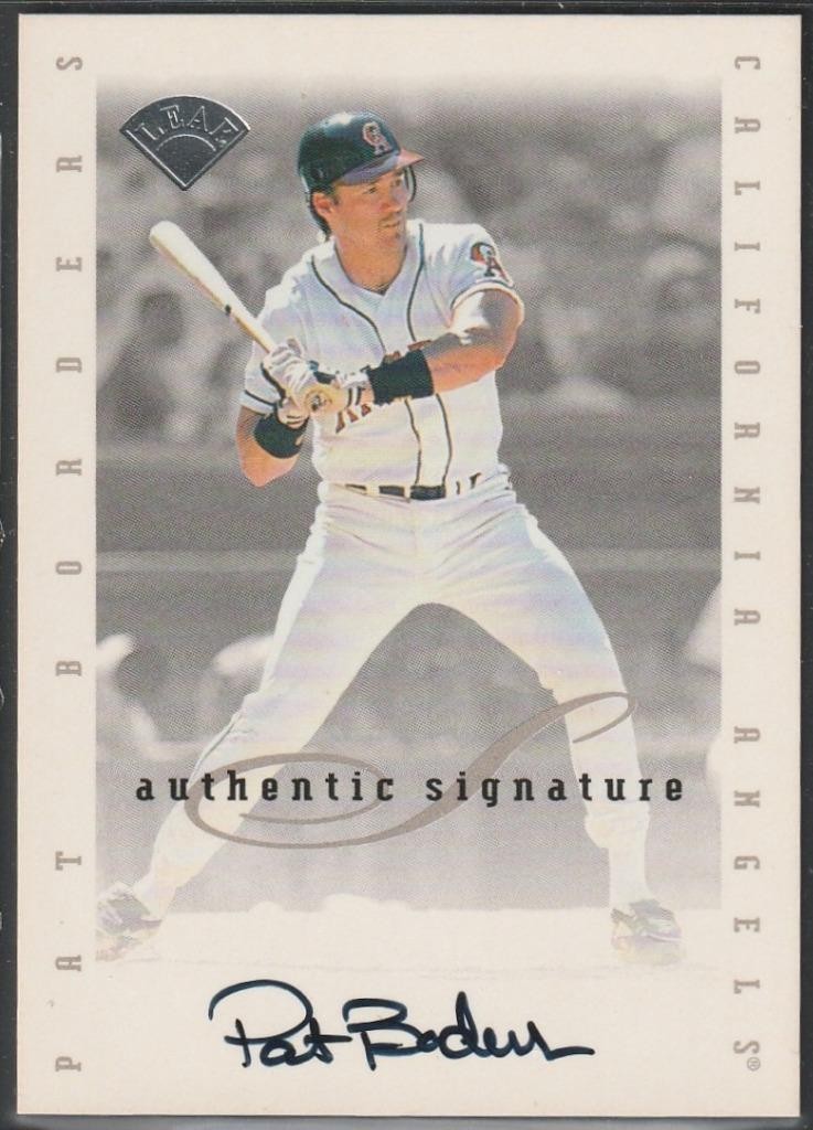 023,1996 Leaf Signature, Original Autograph of Pat Borders, Angels