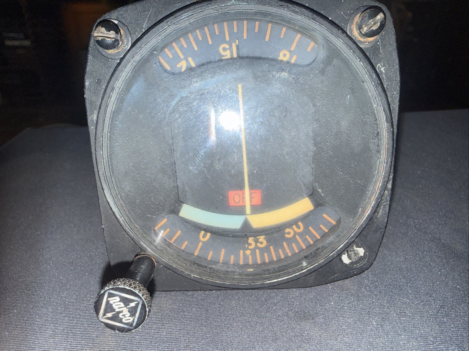 Narco CS-3A Course Selector Indicator SN 6167 For Parts Paper Weight Steam Punk