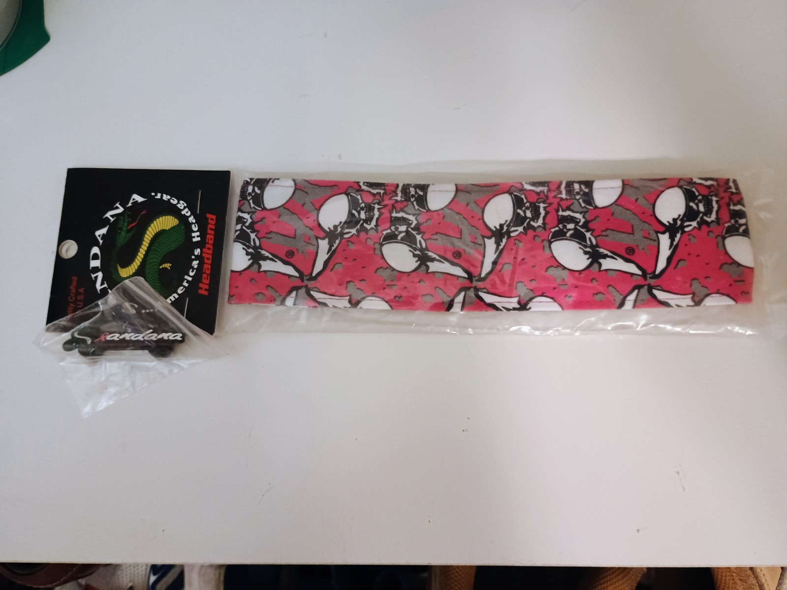 Sandana Paintball Breast Cancer Awareness Headband Limited Edition With Pin New