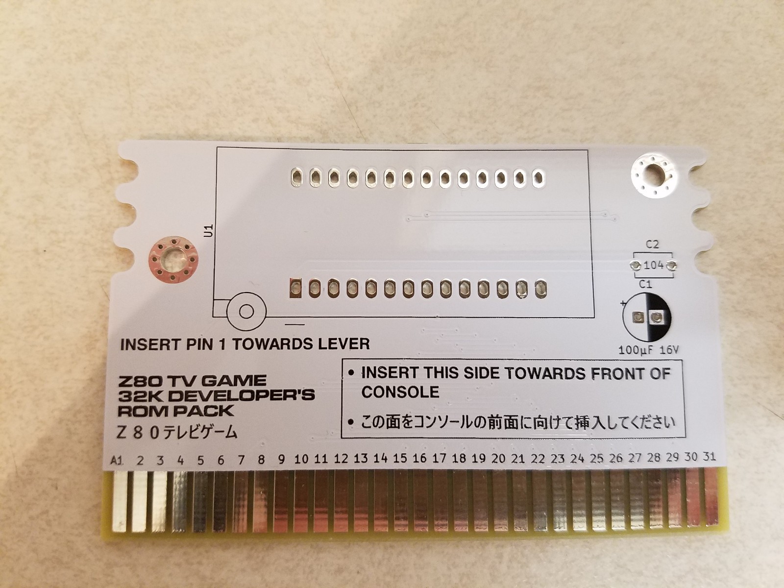 Z80 TV Game Dev Cartridge PCB by Alex J Lowry, DIY Project, PCB Only, US Seller