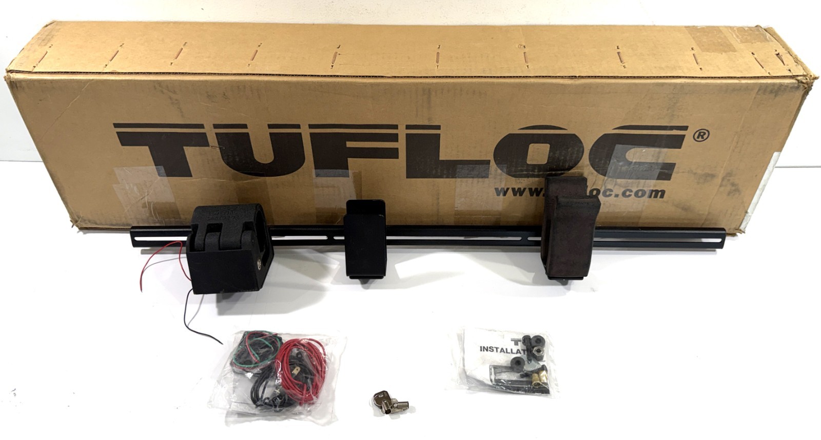 NEW TUFLOC VEHICLE TRUNK MOUNT - COLT 15 STYLE RIFLE - LOCKING GUN RACK 108GL