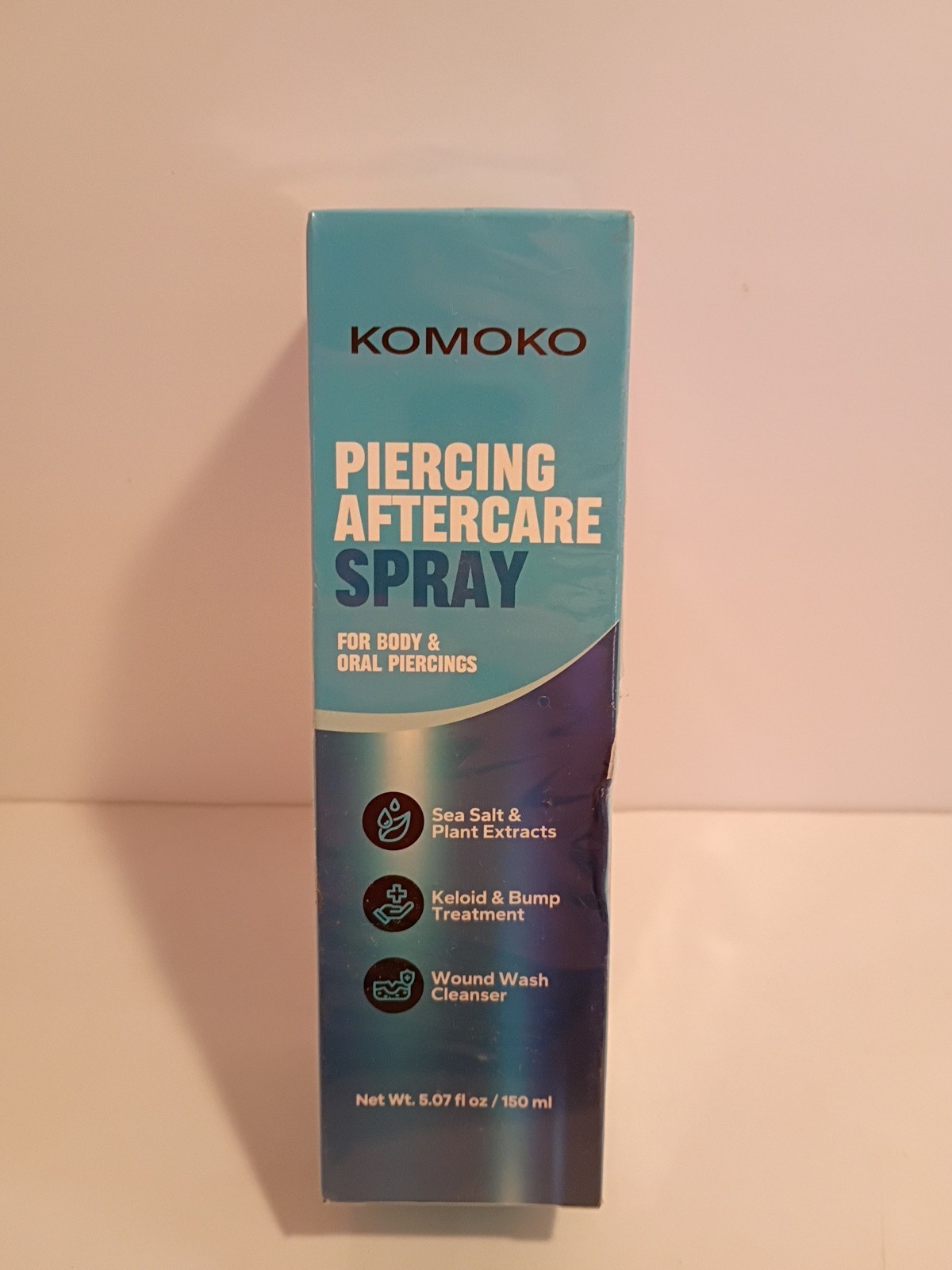 KOMOKO Piercing Aftercare Spray for Body & Oral Piercings, 5.07 fl oz