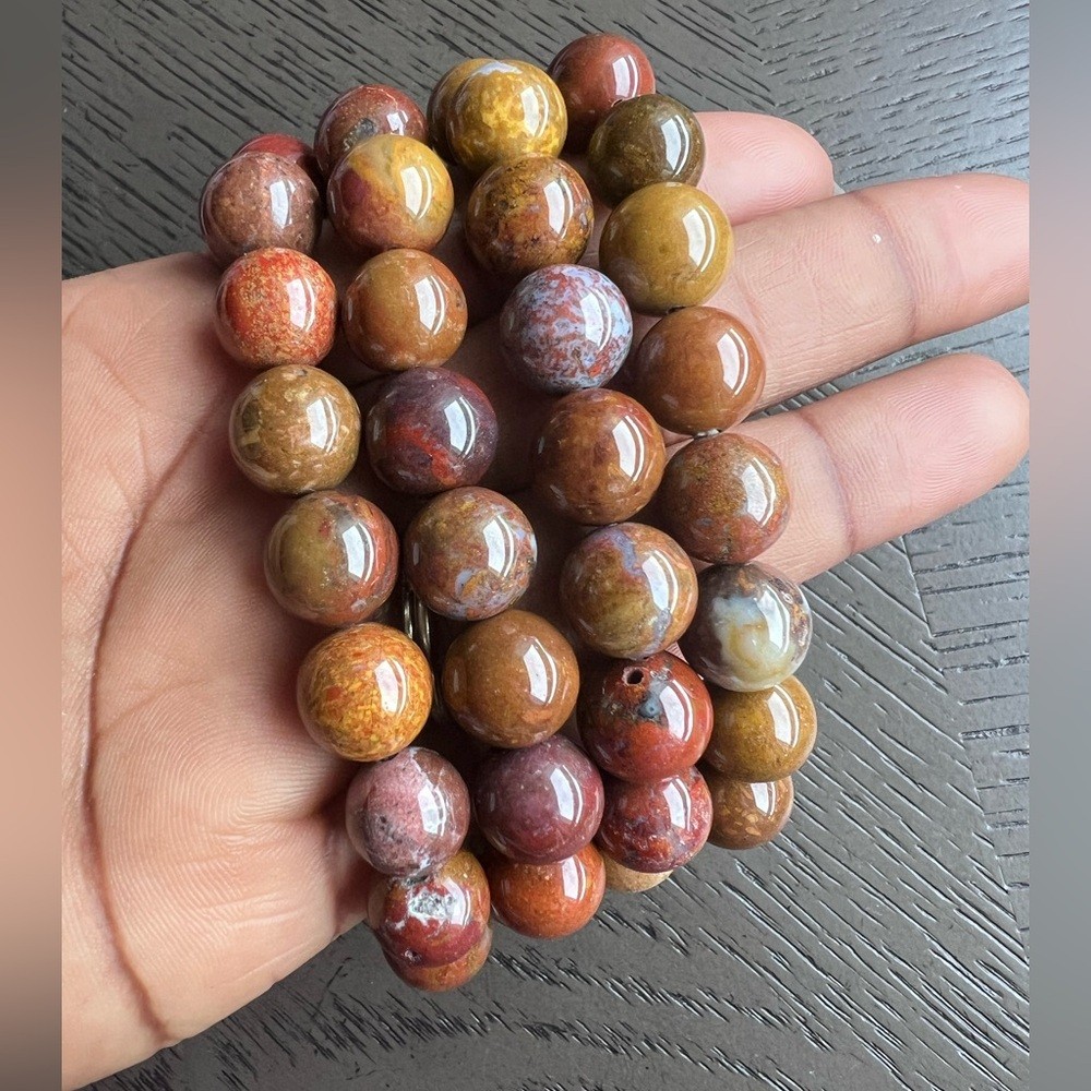 (One) Gobi desert agate bracelet 12mm 6.5’