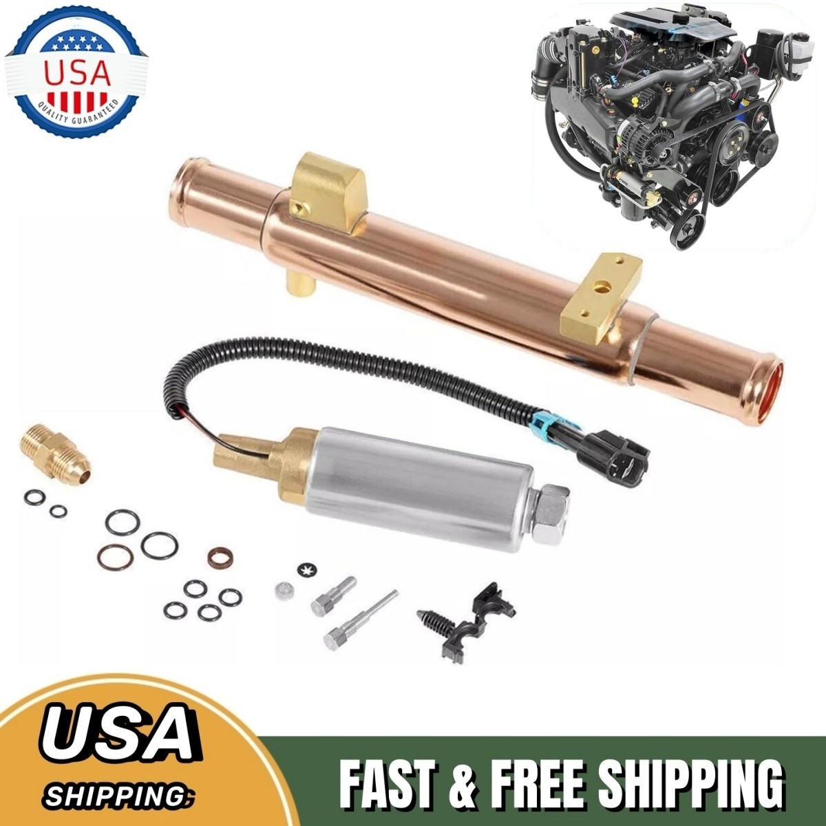 8M0125852 Fuel Pump Cooler Kit For V-6 & V-8 Mercruiser Efi Engine 861156A03