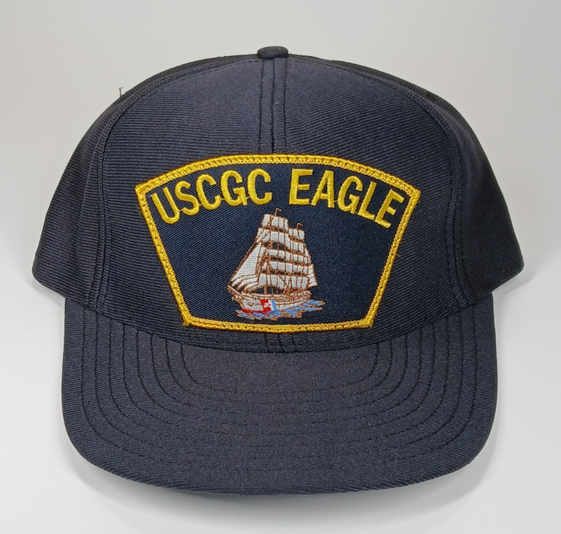 USCGC Eagle Hat US Coast Guard Desert Storm 90s Snap Back Vintage Made In USA