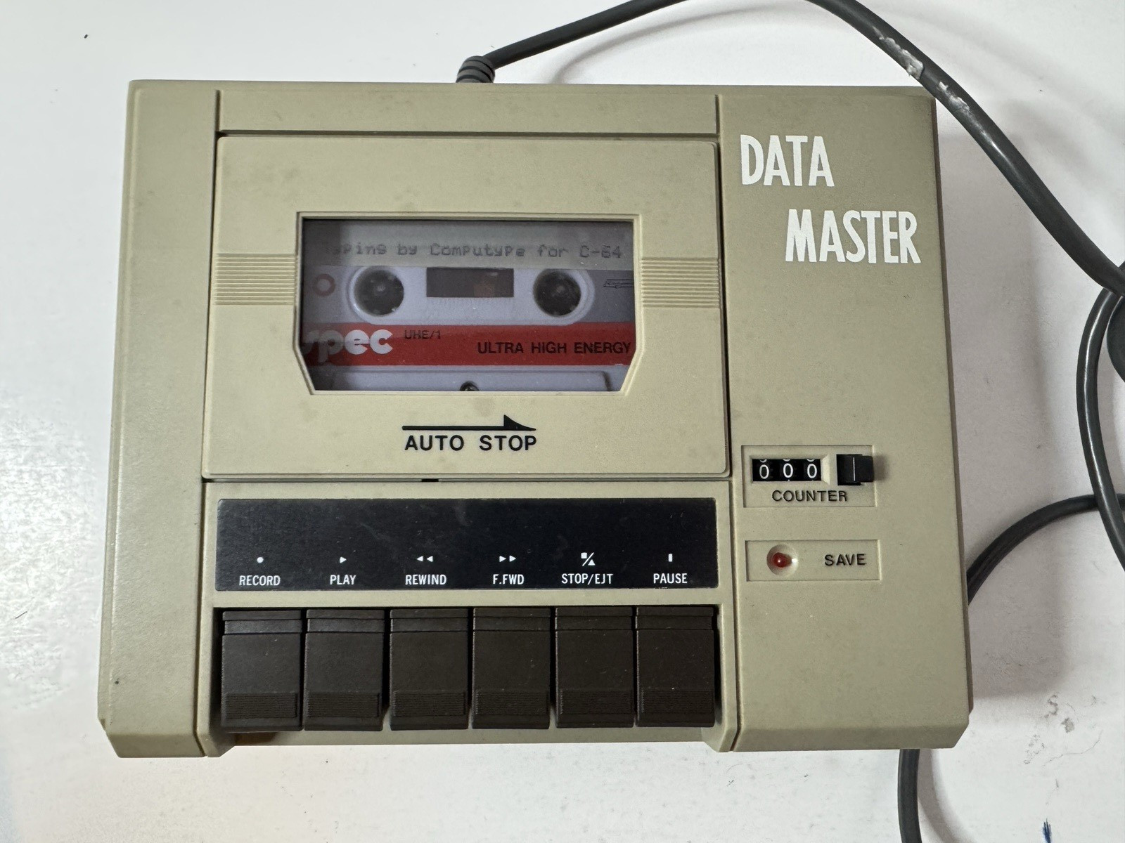 Vintage Data Master Computer Cassette Recorder Model 5500 – Untested