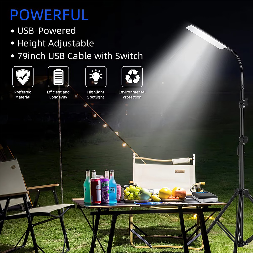 Outdoor Camping Light Super Bright LED Grill Light Work Light With Stand Tripod