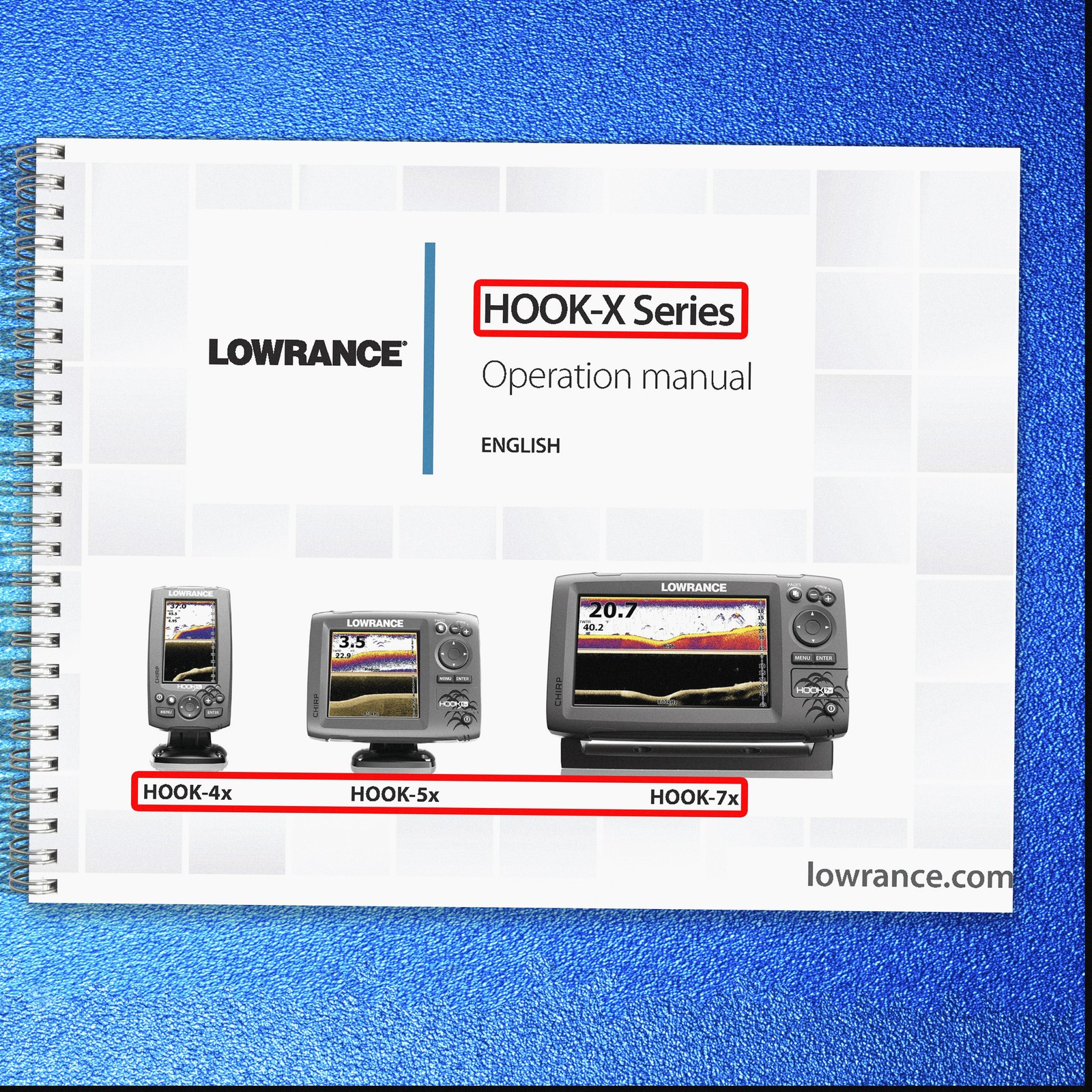 LOWRANCE HOOK 4X 5X 7X Sonar User Instruction Manual TOUGH & FRONT & BACK