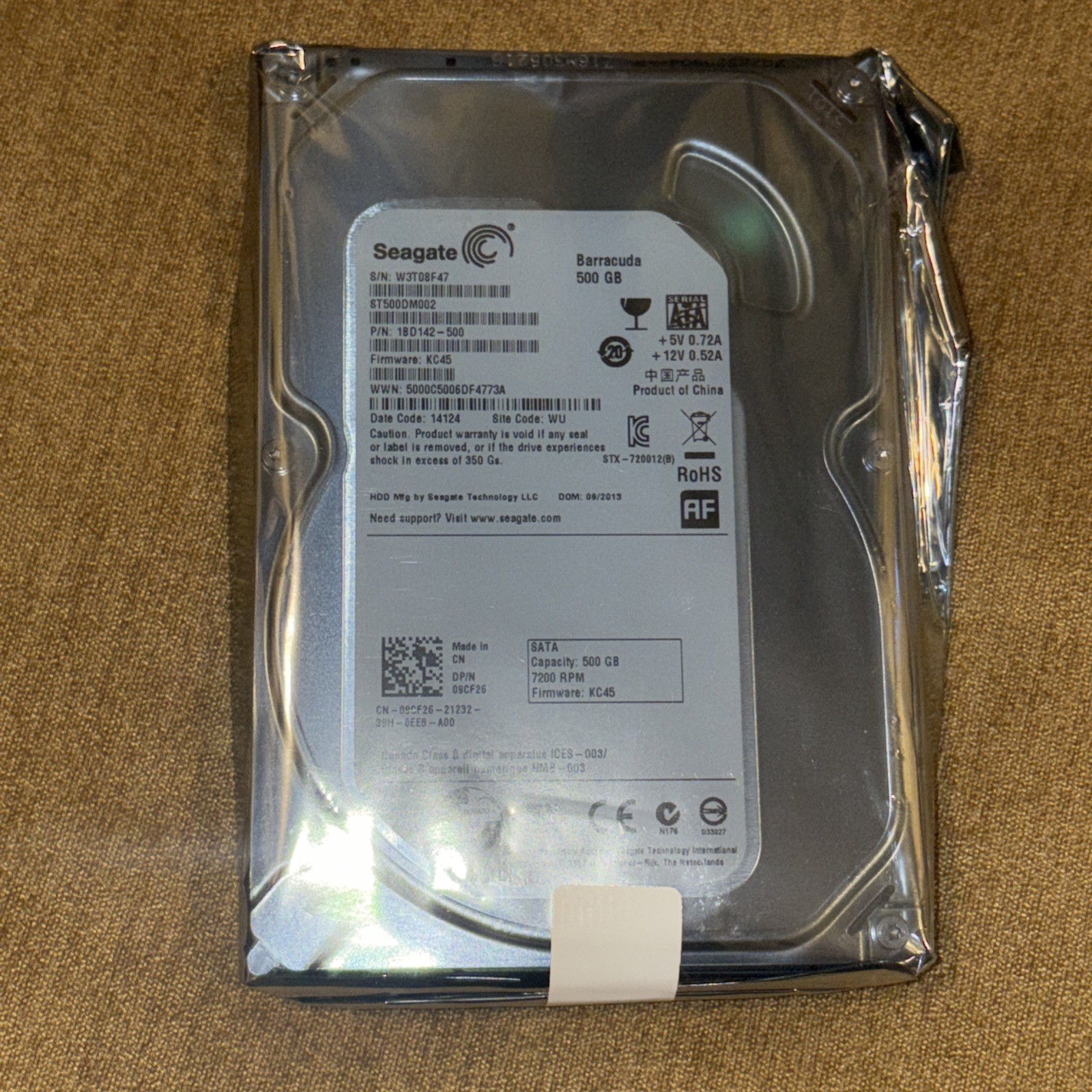 Seagate ST500DM002 500GB 7200RPM SATA 3.5" HDD New Original Factory Package