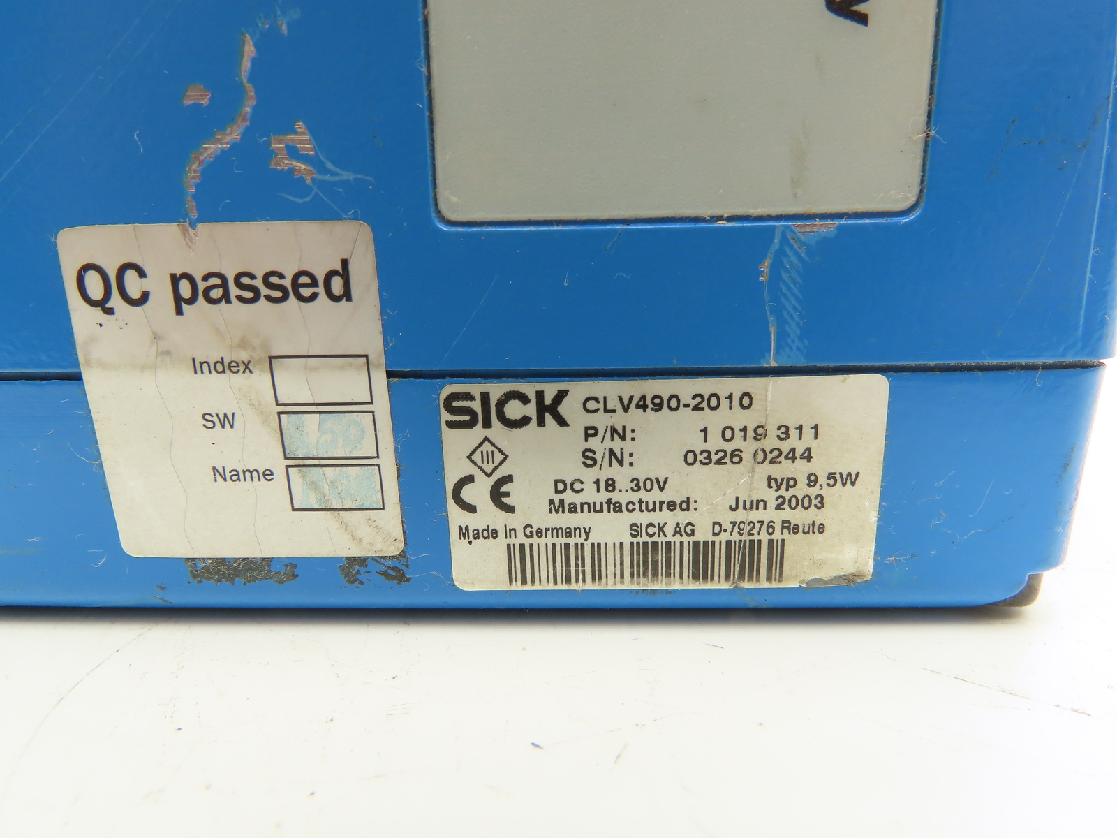 Sick CLV490-2010 Fixed Mount Barcode Scanner