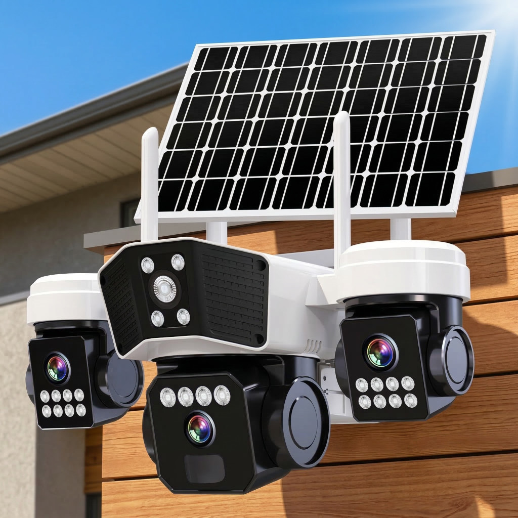 NEW 4K Solar Battery Wireless WiFi Outdoor Pan/Tilt Home Security Camera System