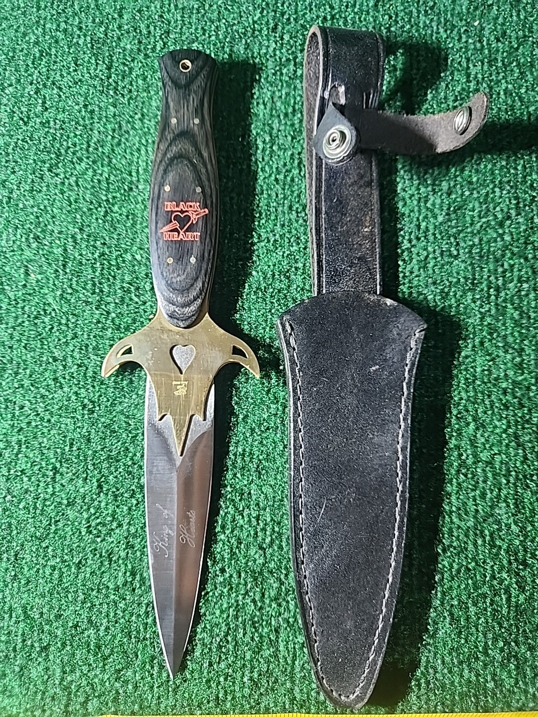 Vintage King Of Hearts Dagger Frost Cutlery Surgical Steel Japan