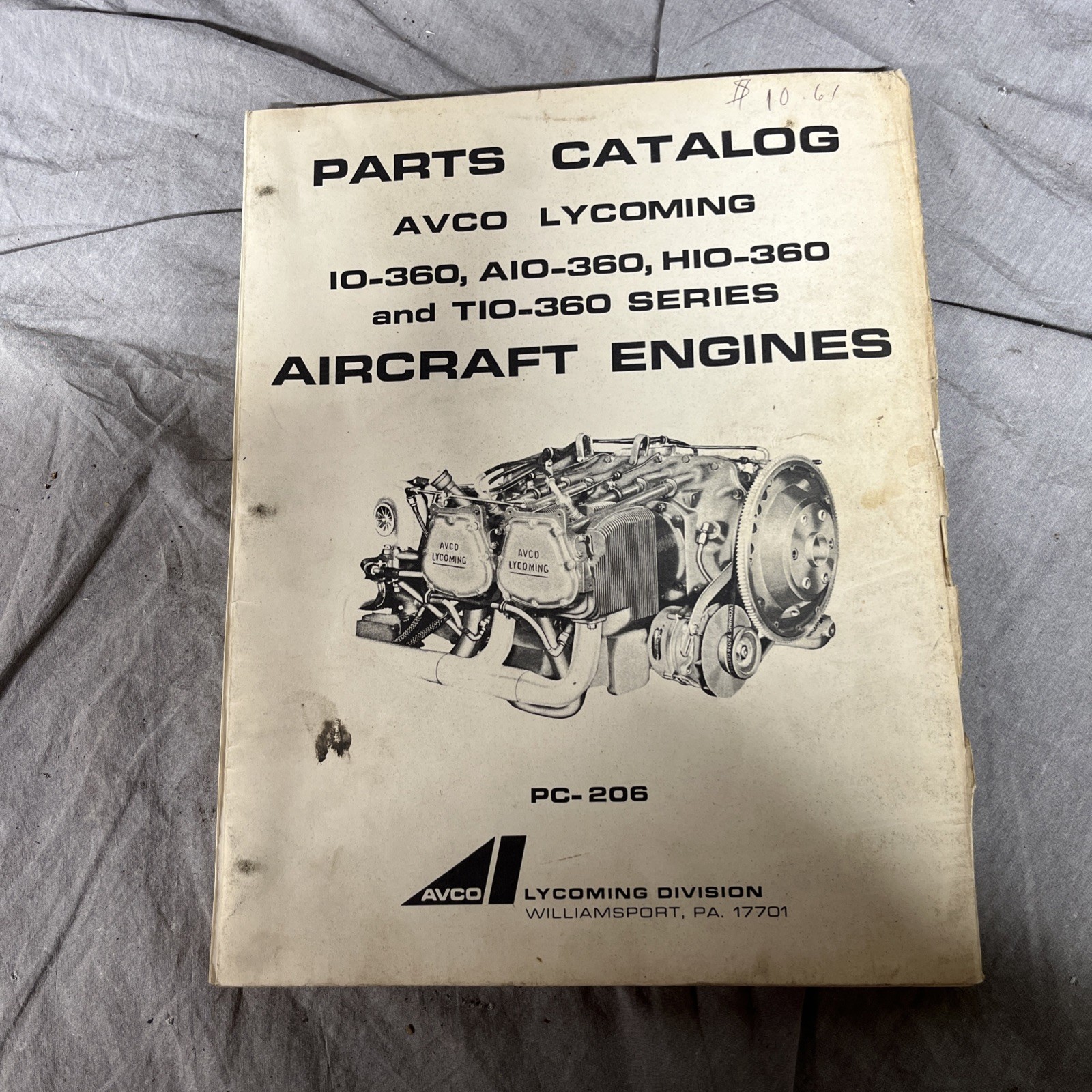 AVCO LYCOMING IO-360, AIO-360, HIO-360 & TIO-360 series parts catalog