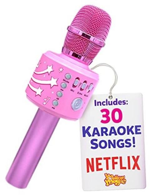 Motown Magic, Bluetooth Karaoke Microphone | Includes 30 Famous Songs All Pink
