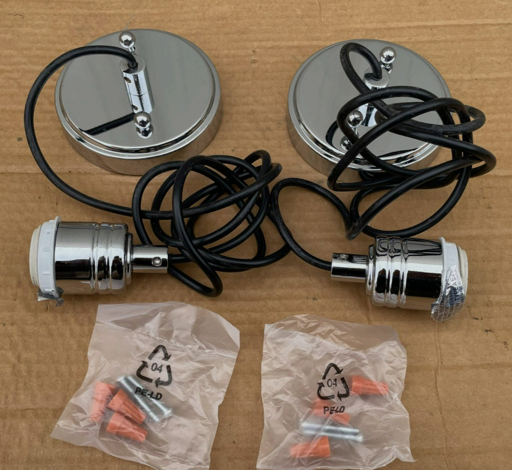 Intertek Cord Pendant Light Fitting Type AE26 120VAC BFBARUS-1IP/BC (Lot of 2)