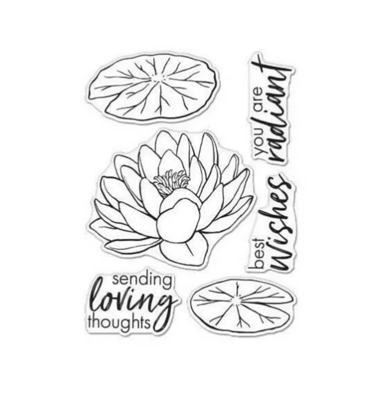Hero Arts - Clear Stamps - Hero Florals Lotus - Brand New