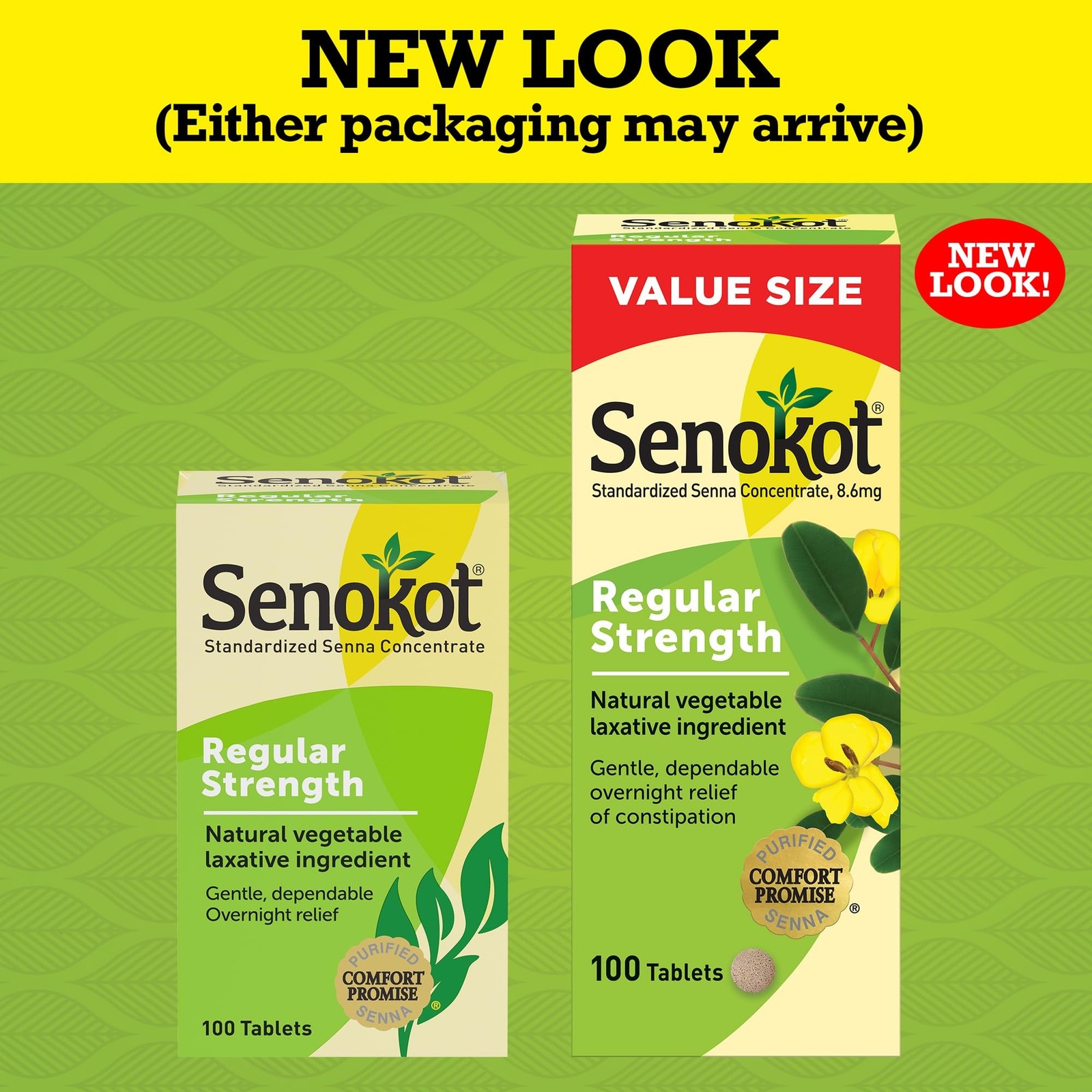 Senokot Regular Strength Laxatives for Constipation, Senna Laxative Tablets, ...