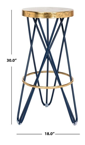 Safavieh Lorna Gold Leaf Bar Stool, Reduced Price 2172723148 FOX3254B