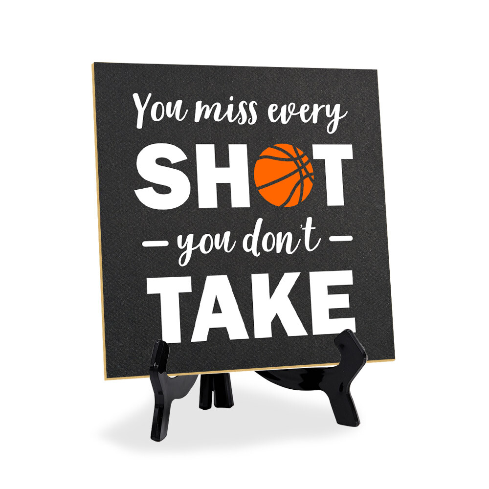 Motivational Quotes 5"x 5" Square Table Sign With Acrylic Easel