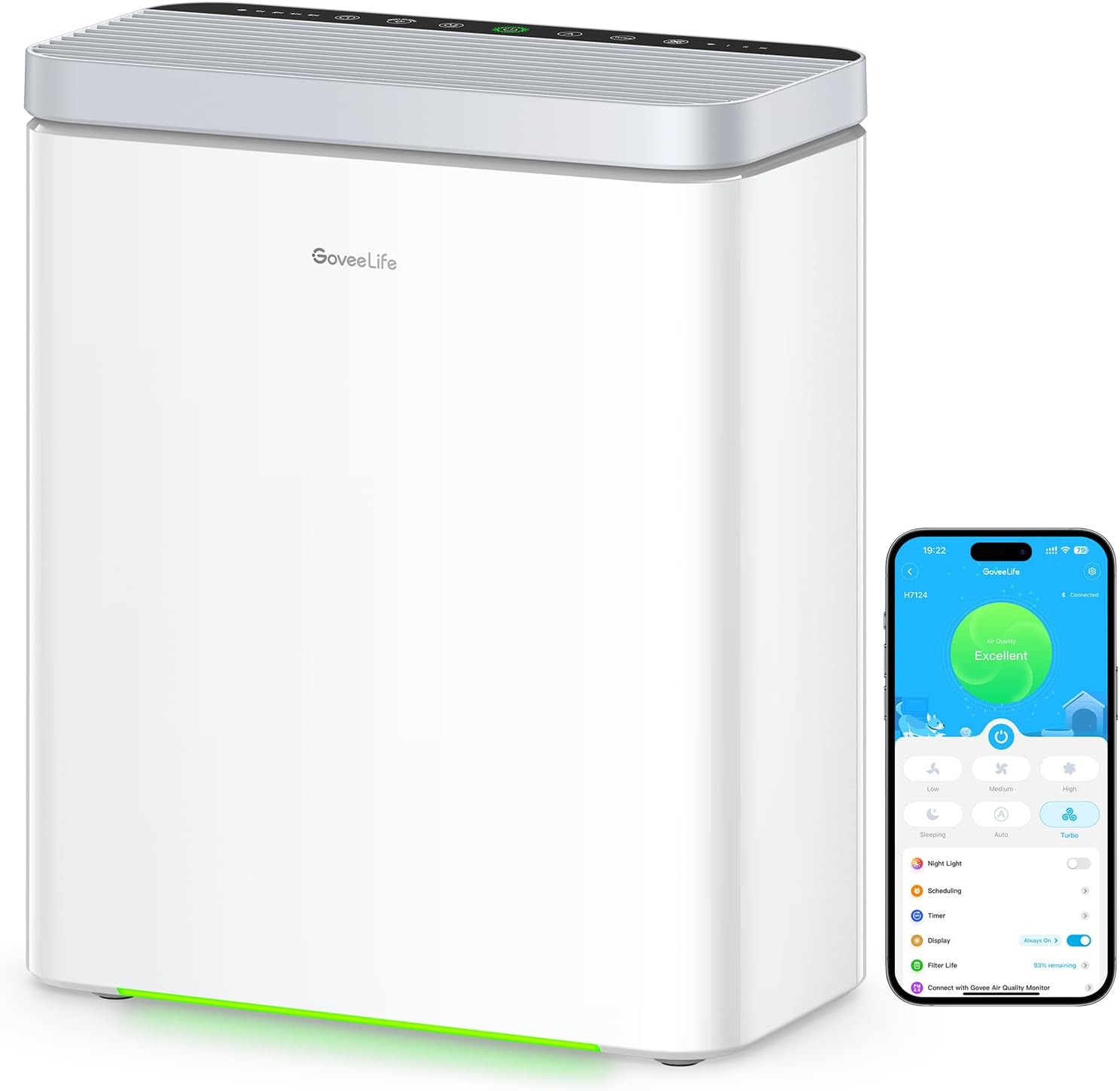Smart Air Purifier for Home Large Rooms, Covers up to 1046 Ft², PM2.5 Monitor, S