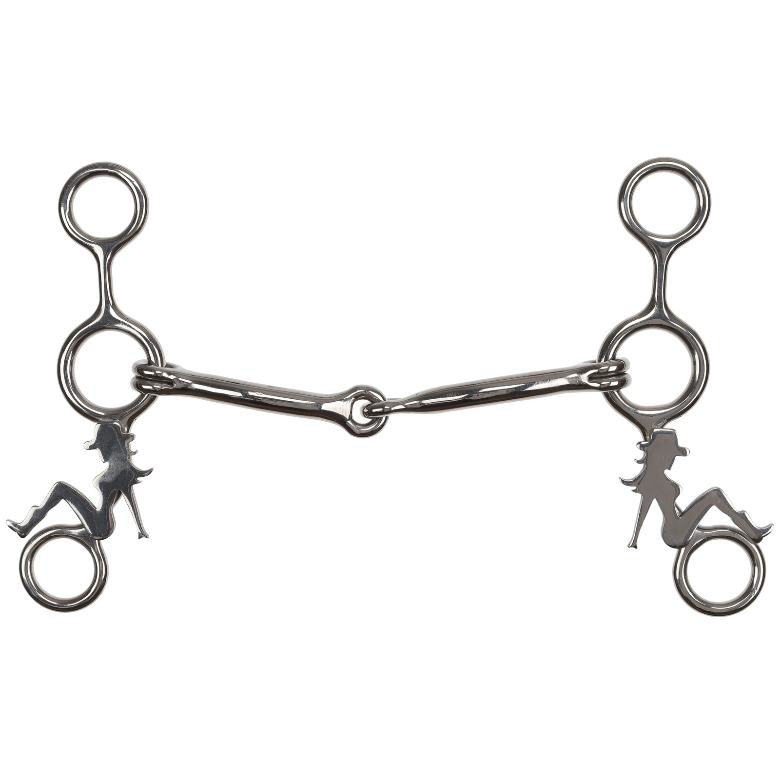 Showman Trailside Cowgirl Stainless Steel JR Cowhorse Bit w/ Smooth Snaffle