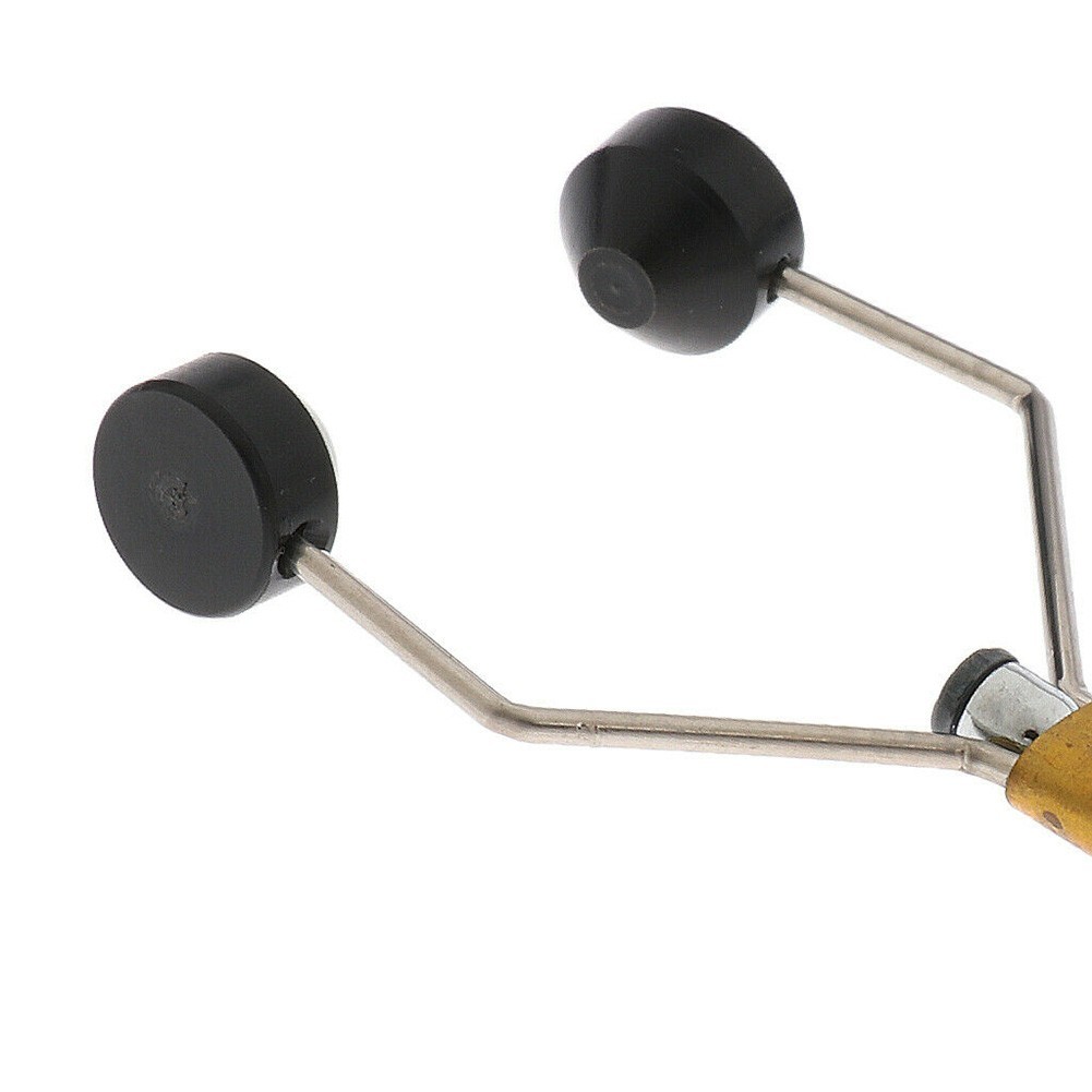 Fly Tying Tool Holder Silver Stainless steel Strong Grip Black Ceramic Bobbin