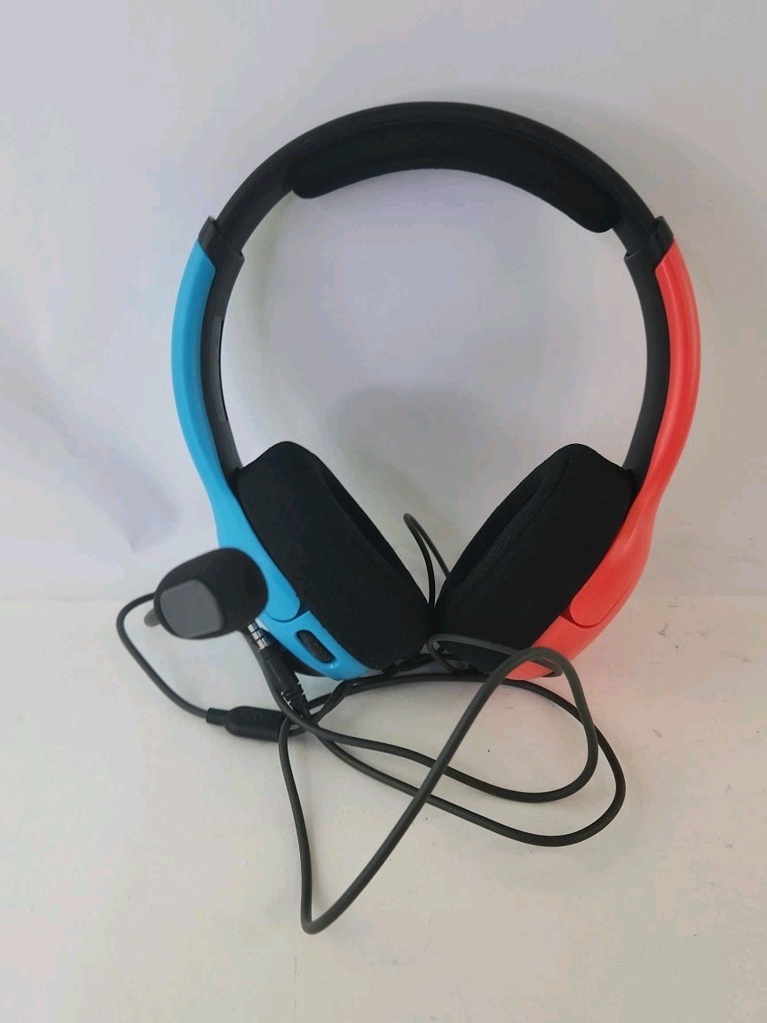 PDP LVL40 Blue/Red Over the Ear Wired Gaming Headset for Nintendo Switch