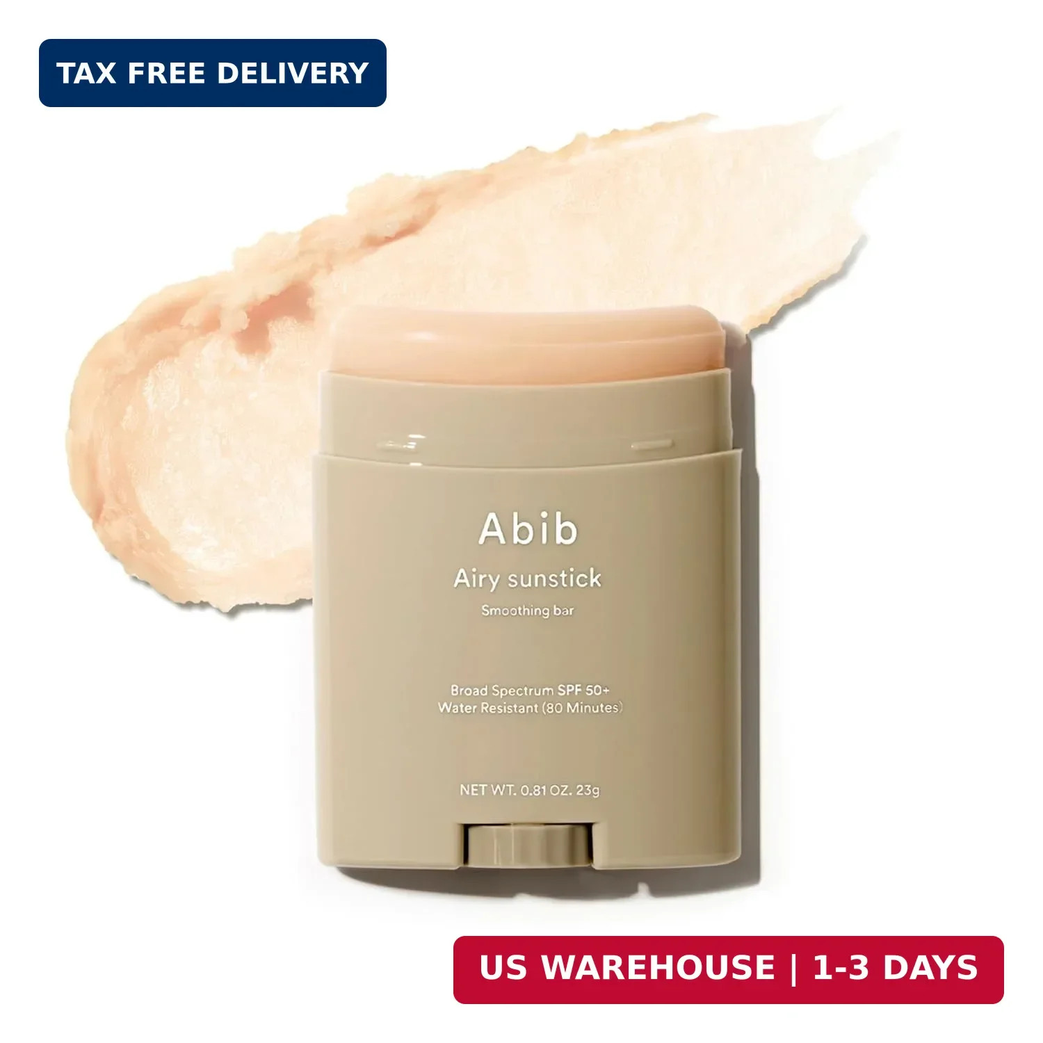 Abib Airy Sunstick Protection Bar SPF50+ Broad Spectrum, Semi-Matte Sunscreen St
